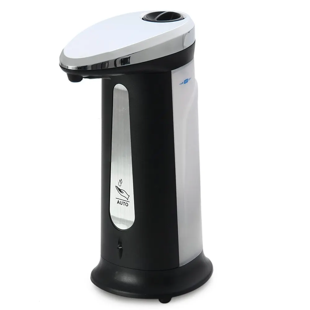 H8f9cf16c55bf4fa690d1c9f4819a2acdW Liquid Soap Dispenser 400Ml Automatic Smart Sensor Touchless ABS Electroplated Sanitizer Dispensador Bottle for Kitchen Bathroom