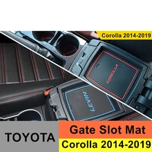 Non-Slip затворный слот резиновый коврик подстаканник Наклейка для Toyota Corolla затворный слот, подкладка Салонные подложки