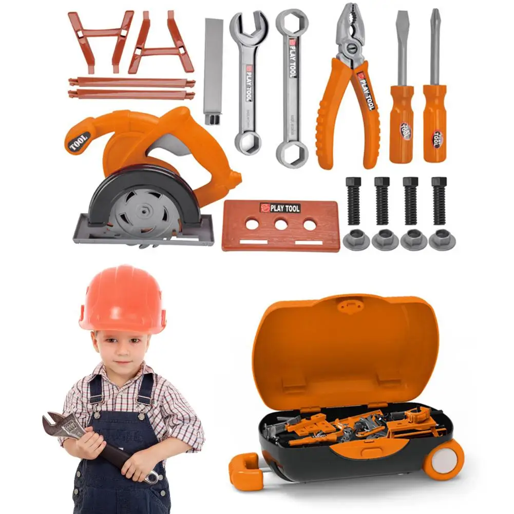 

20PCS Kids Tool Set Electric Repair Screwdriver Toys Kit Simulation Pretend Play Tools with Storage Box for Children Gifts