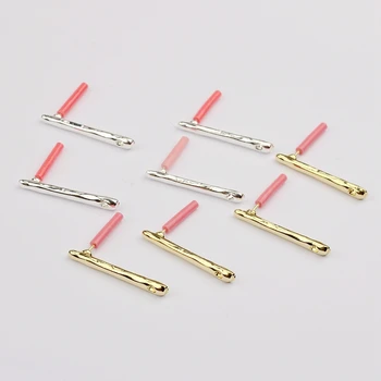

Zinc Alloy Golden Geometric Long Tip Earring Base Connectors Linkers 27mm 6pcs/lot For DIY Earrings Jewelry Accessories