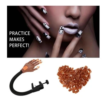 

Practice False Nail Art Adjustable Training Hand Model Practice Learning Model Refit Tips
