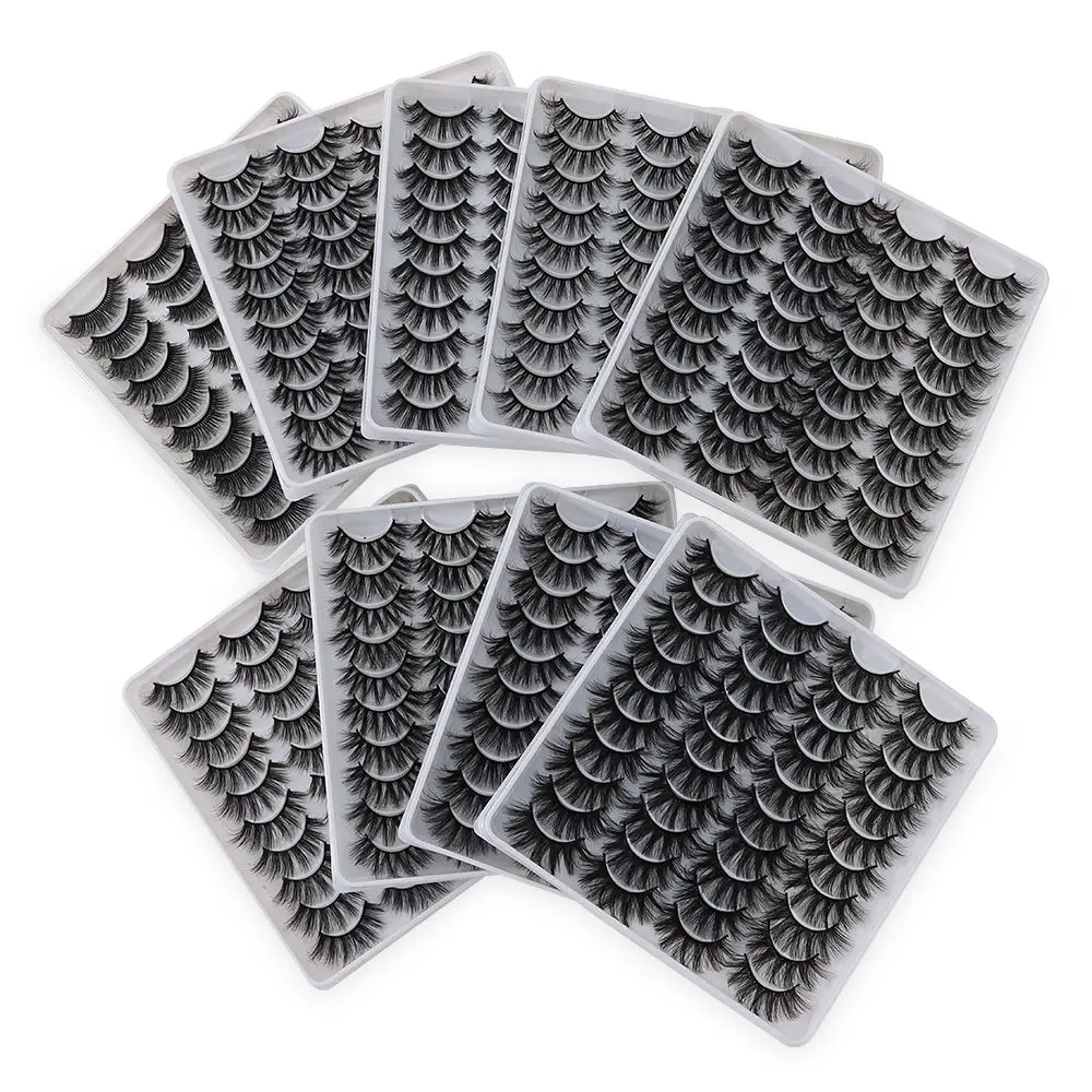 

20 пар, объемные ресницы из искусственной норки