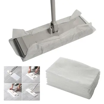 

60Pcs Disposable Non-woven Fabric Electrostatic Dust Removal Mop Head Replacement Paper Floor Wipes Household Cleaning Cloth