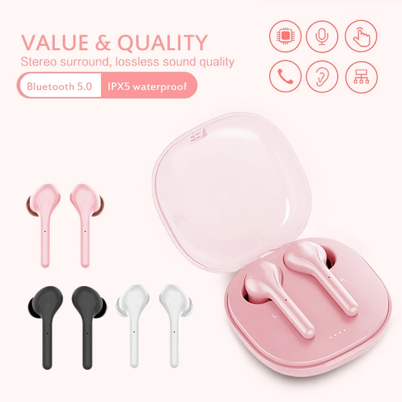 K88 TWS Mini wireless bluetooth 5 0 earphone with mircophone smart touch sports headset stereo dual ear waterproof headphone