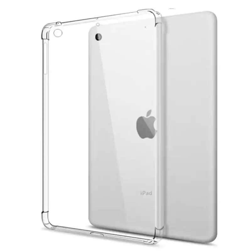 Прозрачный прямая сопротивление силиконовый чехол для Apple iPad 2/3/4 9,7 Air 1 2 5 6 iPad Pro 9,7 11 10,5 12,9 мини-платье на возраст 2, 3, 4, 5, 10,2 чехол