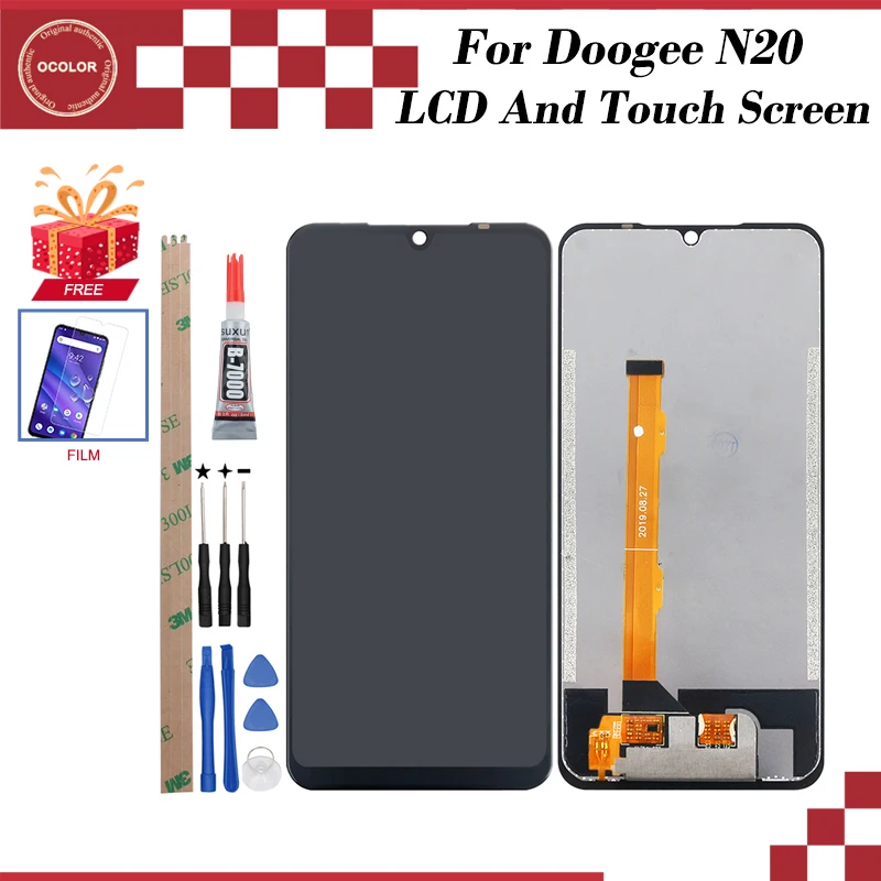 Цветной Для Doogee N20 ЖК-дисплей и кодирующий преобразователь сенсорного экрана в