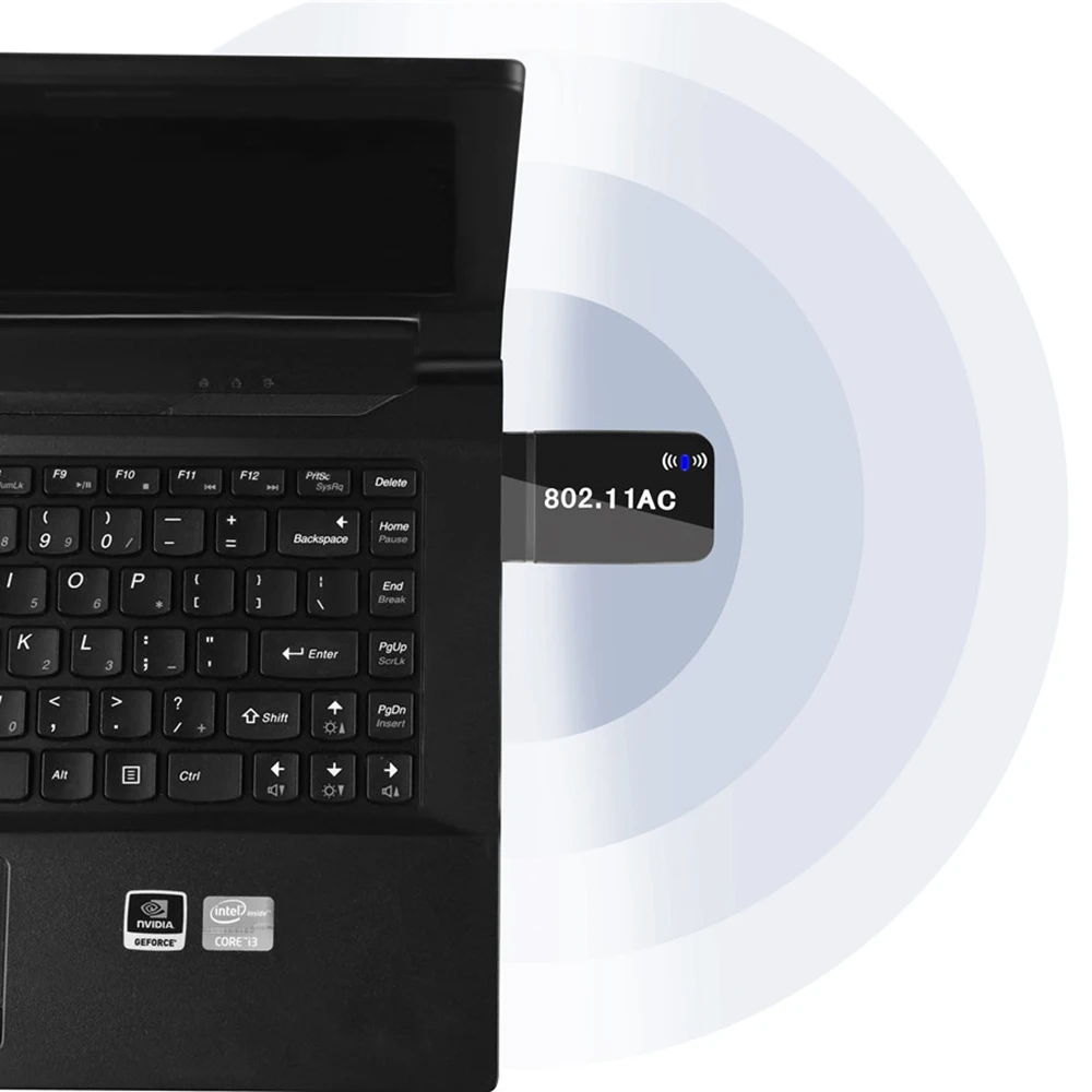 Kebidu 1200 Мбит/с гигабитный двухдиапазонный беспроводной Lan USB WiFi адаптер 8812BU Wi Fi