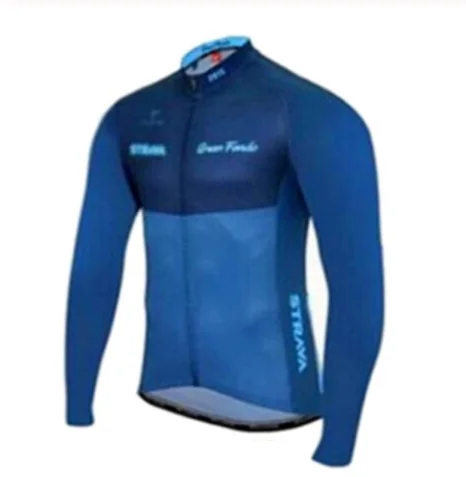 Long sleeve suit Мужская велосипедная футболка Strava с длинным рукавом, комплект одежды для горного велосипеда, одежда для велоспорта Ropa Ciclismo Hombre, велосипедная одежда, 9D гелевые штаны - Цвет: Long sleeve suit