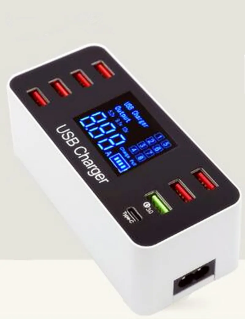 

Universal LED Portable 8 Ports USB Quick Charge USB fast Charger Hub Multi Port Rapid AdapterFor Android iPhone Adapter Phone