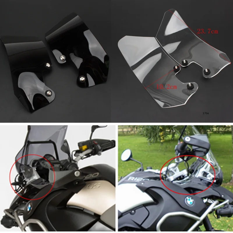 TAZGANTAX Smoke Wind Deflectors For BMW R1200GS Adventure 2006-2013 - Motorcycle Side Panel Winglets - View #6