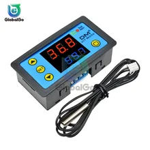Termômetro do controlador de temperatura da incubadora da indicação dupla de digitas w3231 fresco/calor com c.c. 12v 24v do sensor de ntc 110-220v