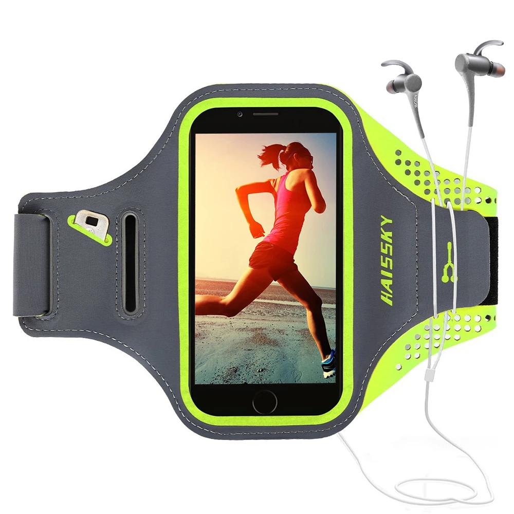 Haissky 6," Универсальный водонепроницаемый спортивный нарукавник для бега для iPhone 11 Pro Max Xs Max XR чехол для спортзала для samsung Note 10 S10 S9 S8