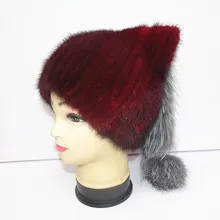 Настоящая норка, шапка, женская кошка, свисает за ушами, натуральный мех норки, меховая шапка, Женская сидячая шапка, новая модель