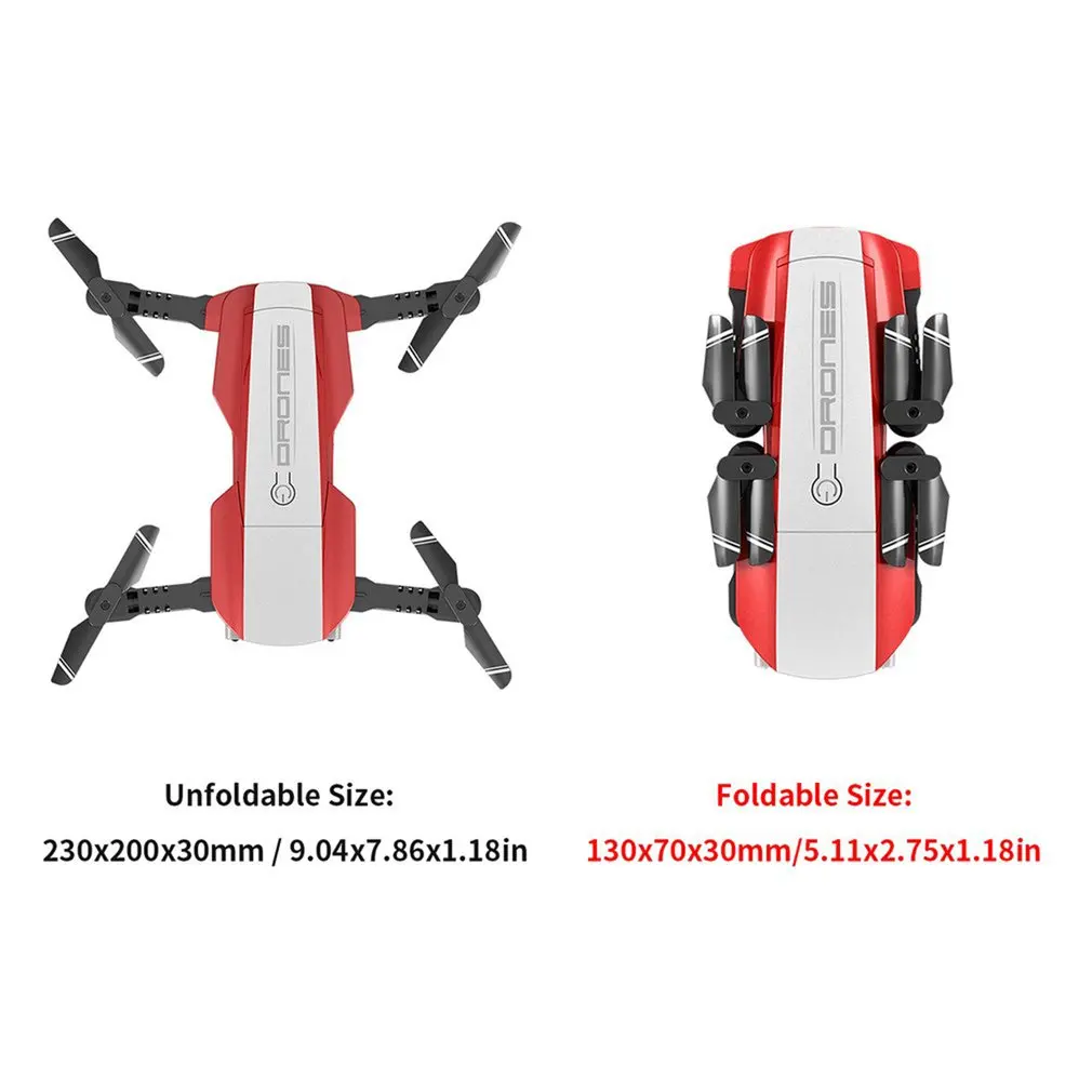 LANSENXI-NVO Foldable 2.4GHz WiFi FPV Drone 4K Camera RC Drone Real-time Transmission Aircraft Toy Remote Control Airplane