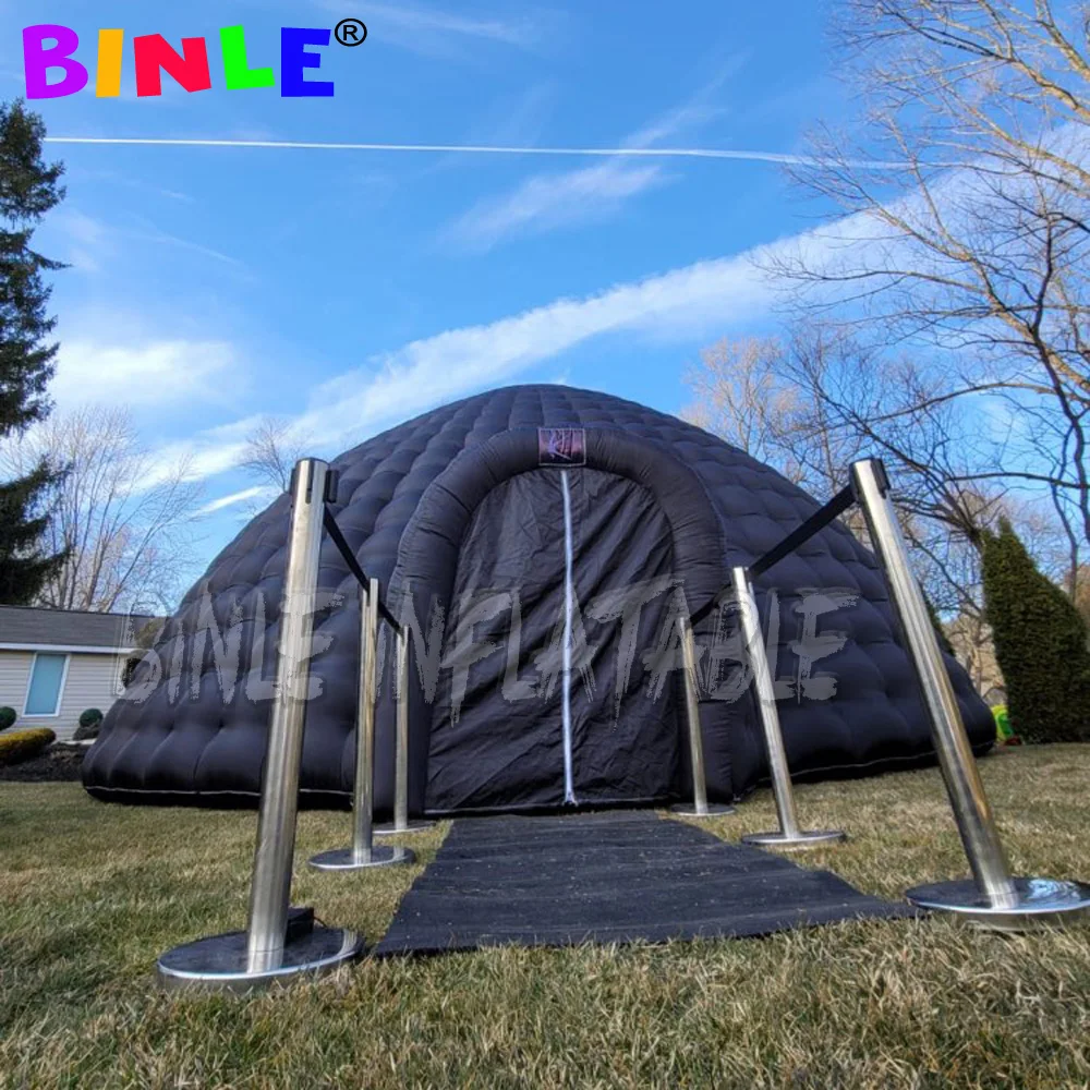 

Custom 10m Black Giant inflatable igloo marquee dome,outdoor inflatable dome marquee/ inflatable party tent for sale