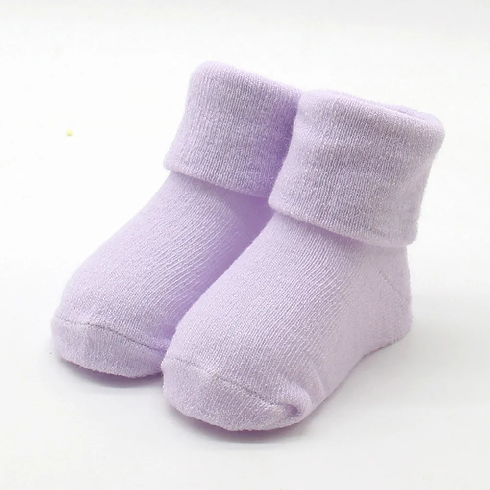 Милые Удобные однотонные хлопковые носки с рисунком для маленьких девочек теплые короткие носки до лодыжки женские Носки ярких цветов