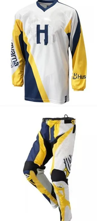

For Husqvarn Style Men Motocross Suit Motobiker Racing Riding Jersey Pants Motorcycle MX riding combination
