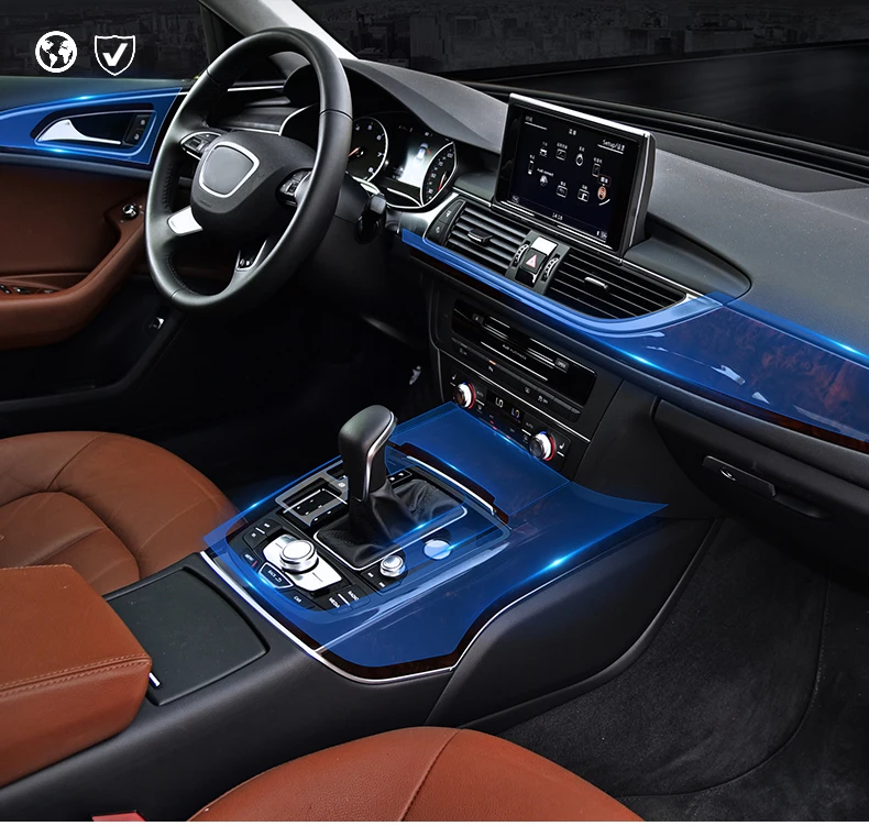 Lsrtw2017 TPU автомобильная пленка для салона Центральная панель управления приборной панелью Защитная Наклейка для Audi A6 A7 c7 c8 s6
