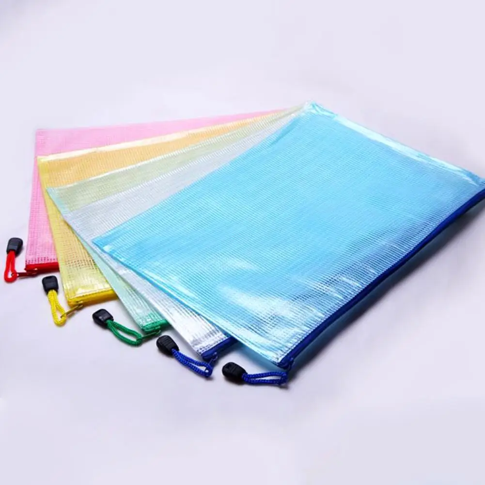 

2019 new 20PCS waterproof A4 transparent network document PVC zipper bag stationery bag products bag stationery office supplies