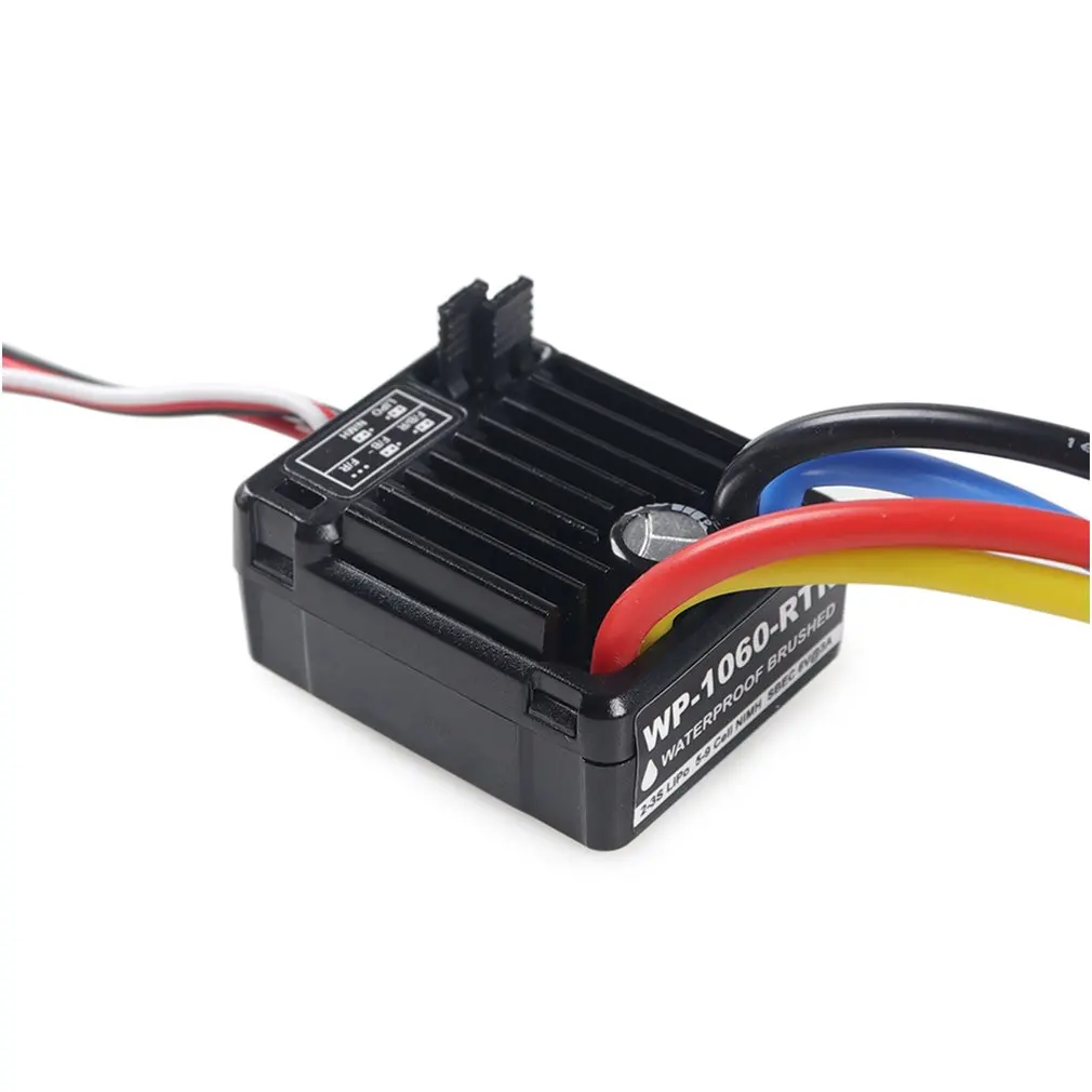 1060 2-3S 60A Waterproof Brushed ESC with BEC 5V/2A for 1/10 RC Tamiya Traxxas Redcat HPI RC Car Parts Accessories
