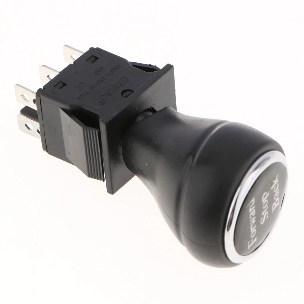 On-Off-On 6-Pin 3 Position Joystick Switch Replacement Car Putter Switches with Long-lasting Durability, 3Pack, Black