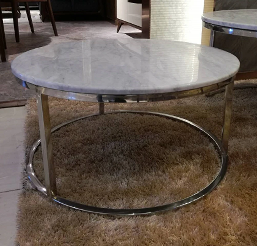 Белые мраморные металлические журнальные столы, диван для гостиной, Круглый Журнальный чайный столик, комбинированная мебель для дома