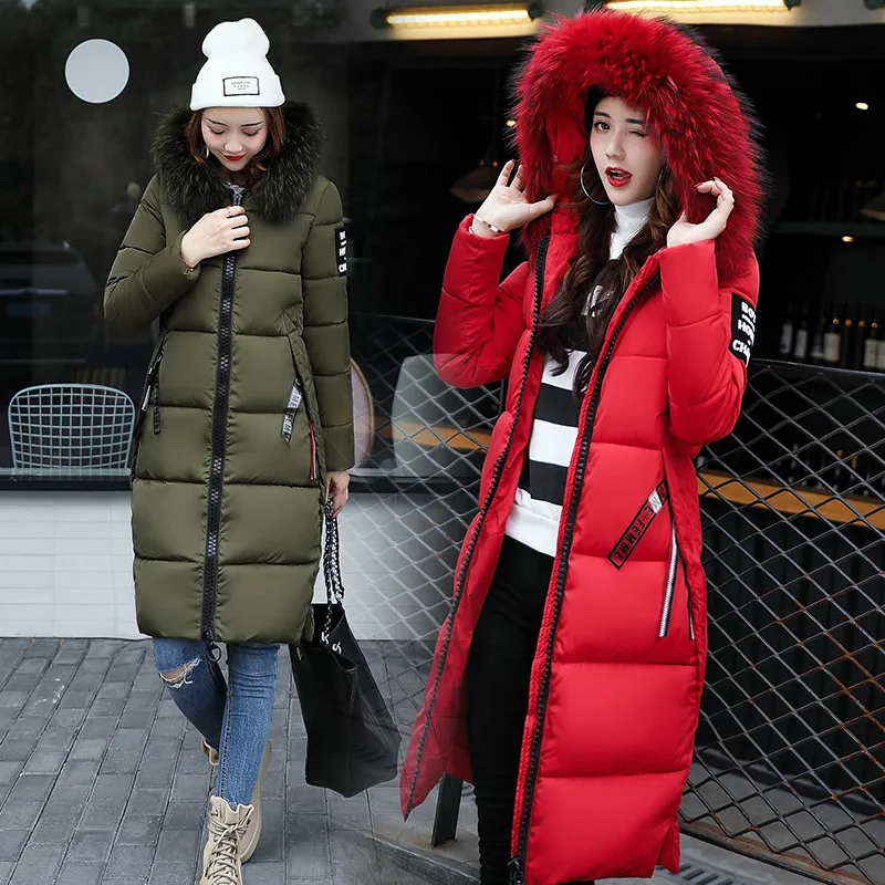 

2018 Winter Hot Selling Cotton-padded Clothes Women's Loose-Fit Mid-length Thick down Jacket Cotton-padded Clothes Hooded Coat H