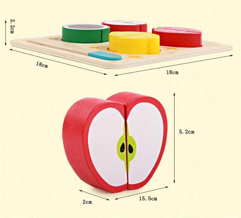 Детские деревянные игрушки, Имитационные кухонные игрушки, разделочная доска для резки овощей, детские развивающие игрушки