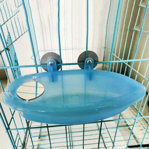 Маленький попугай ПЭТ Овальная Ванна для птицы Клетка аксессуары игрушки с птичьим зеркалом
