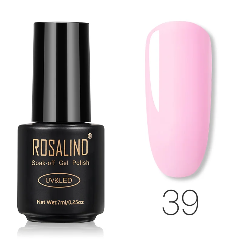 ROSALIND Гель-лак для ногтей Лидер продаж 58 цветов долговечный лак для ногтей гель-лаки нужна лампа основа верхнее покрытие для дизайна ногтей - Цвет: 39