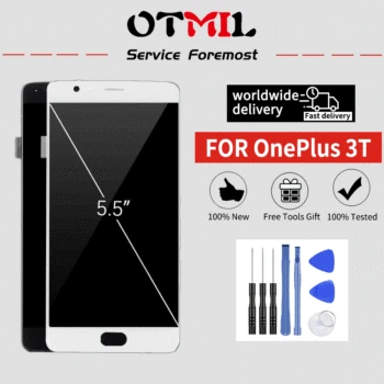 

5.5" For Oneplus 3T A3010 LCD Display Touch Screen Digitizer with Frame For OnePlus 3 A3000 LCD Display For Oneplus3 1+3T Screen