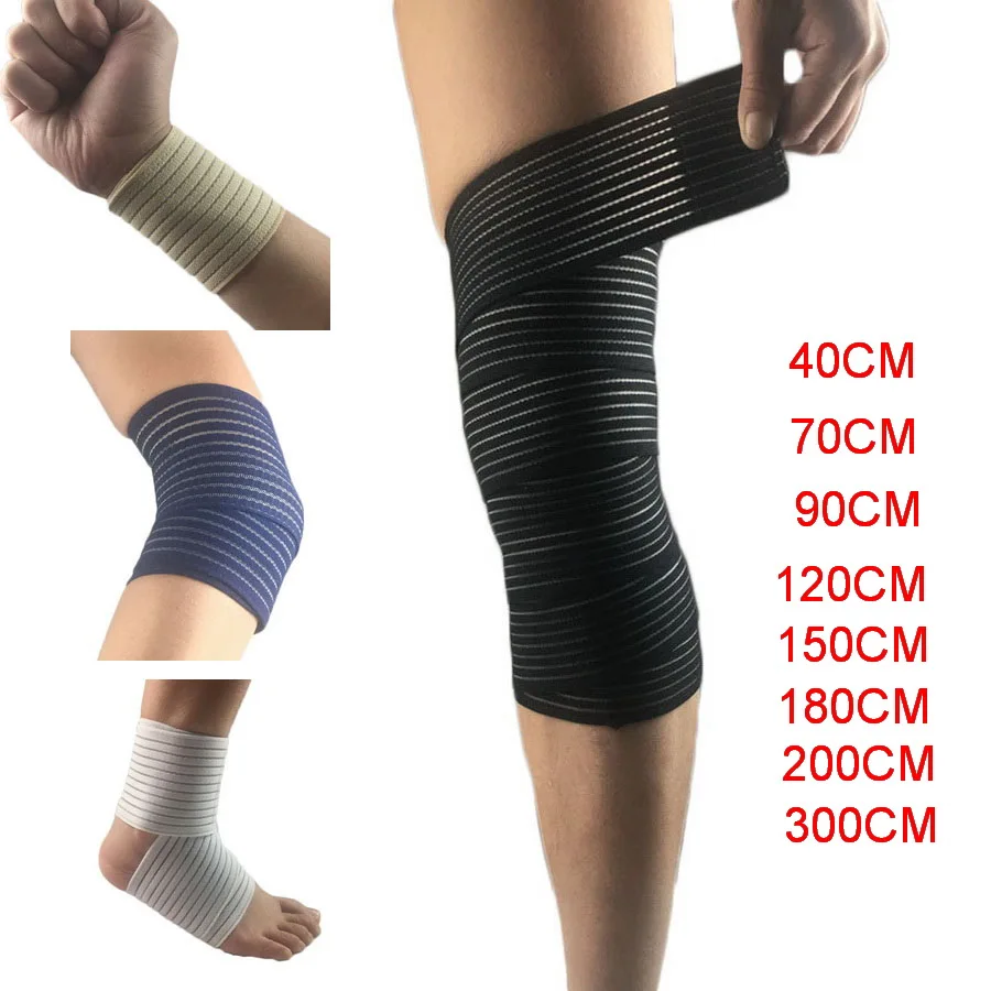 1Pcs Cotton Elastic Bandage For Wrist Calf Elbow Leg Ankle Protector Compression Knee Support Band Sport Tape Fitness Safety