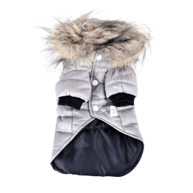 Зимняя теплая хлопковая ветрозащитная куртка для собак, меховая толстовка с капюшоном для щенков, одежда для чихуахуа, Йоркской собаки, зимняя одежда, одежда для домашних животных