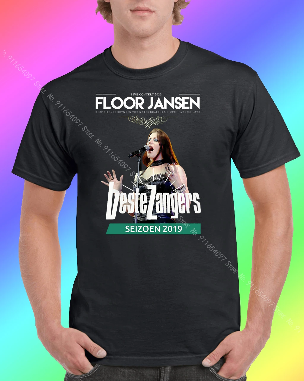 Футболка напольная Jansen Nightwish с изображением лучшего певица 19 концертов 2020