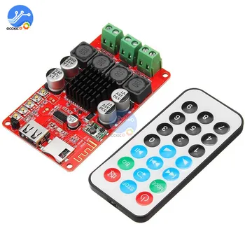 

TPA3116 50W+50W Bluetooth Amplifier Board Digital Audio Receiver TF Card U Disk Player Subwoofer With Remote for Speaker DIY