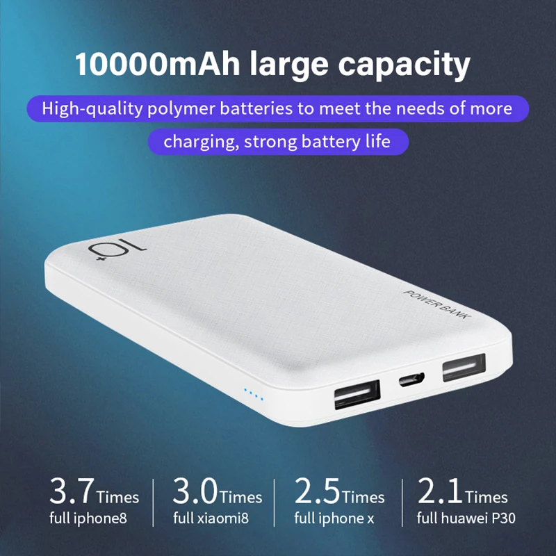 PHOMAX 10000 мАч портативное Внешнее зарядное устройство для xiaomi samsung redmi Внешний