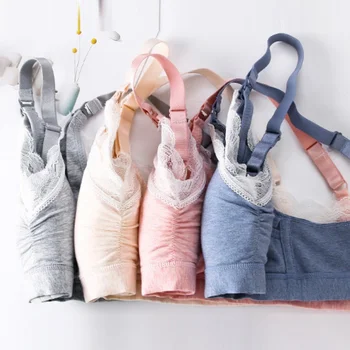 

Underwear For Pregnant Women Feeding Nursing Women Push Up Cotton Bra Nursing Sexy Full Cup Wire Free Lace Bras