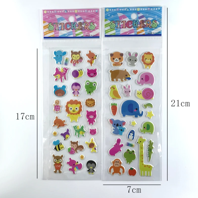 6Sheets Kids 3D Puffy Bulk Cartoon Waterproof Stickers Girls Boys Birthday  Gifts Scrapbooking Teachers Reward Sticker DIY Toys - AliExpress