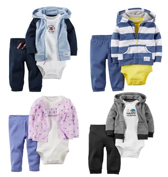 

Clearance Sale Baby's Sets 3pcs Cartoon Cotton Clothes Set Toddler Jacket+Bodysuits+Pants Infant Jumpsuits Newborn Baby Clothing