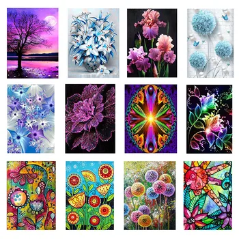 

5D Diamond Painting Flowers Full Sparkle Drills New Arrival Mosaic Embroidery Vase Painting Rhinestone Home Decor