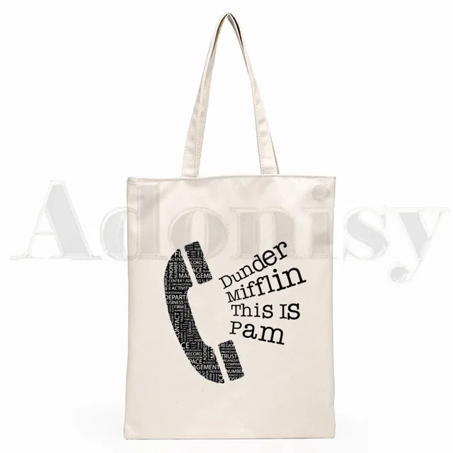 The Office TV Show Dunder Mifflin Paper Company Shoulder Canvas Bags Large Capacity College Harajuku Handbag Women Shopping Bag Q