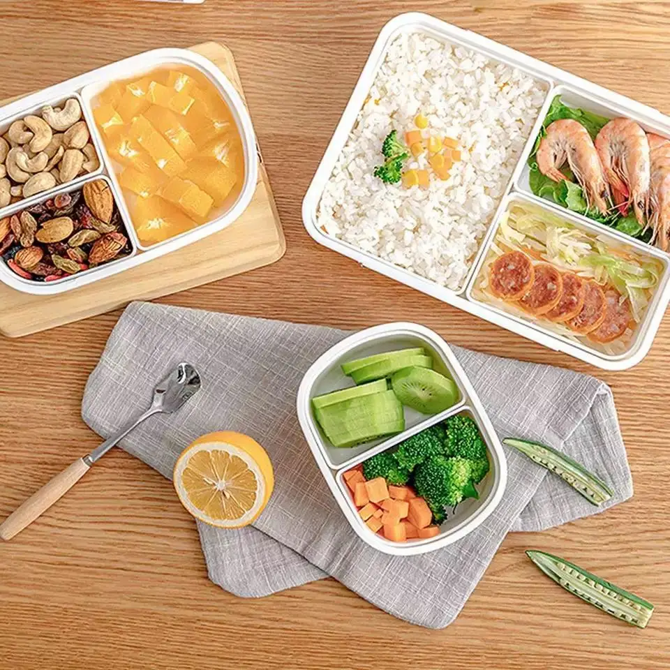 Kid's Lunch Box Fruit Bowl Outdoor Activities Travel Microwave Heating Food Container Plastic Bento Korean | Дом и сад