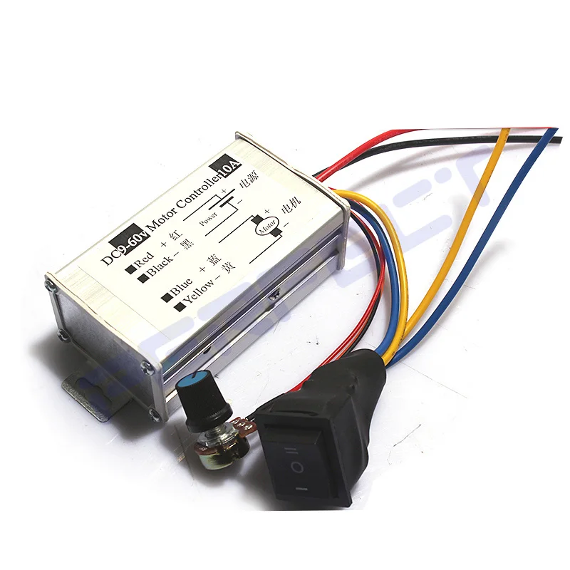 

DC Motor Speed Controller 9V 12V 24V 48V 60V Regulator Driver PWM 10A Adjustable The Current Positive inversion