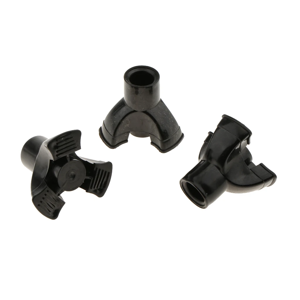 3Pcs Black Heavy Duty Ferrules Rubber End Bottom Cane Tips Protector Walking Stick Crutch Tip End, 19mm / 22mm