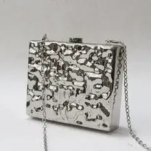 Женская элегантная вечерняя сумочка для невесты, выпускного вечера, металлическая маленькая сумочка, Сумочка на плечо