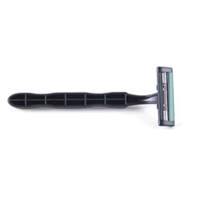 IGUETTA Razor Blades  Black Disposable Razor Two-Layer Blade Comfortable  Manual Razor with Slider Shaving 2pcs Set 2021