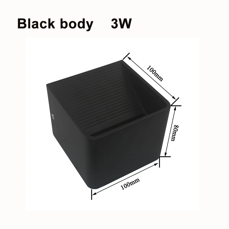 A-Black body-3W RGB светодиодный настенный светильник эффект настенный светильник с пультом дистанционного управления красочные Wandlamp для вечерние бар лобби ктв украшение дома ZBD0025 - Цвет абажура: A-Black body-3W