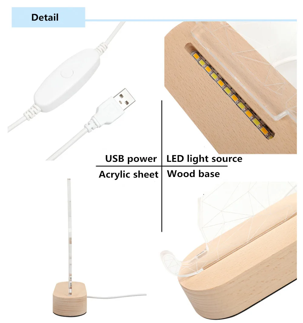 Художественный 3D настраиваемый светодиодный светильник в ночь на заказ для текста и фото USB power сохранит ваши драгоценные моменты подарок на день Святого Валентина