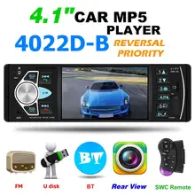 1 Din Авто радио плеер 4022D 4," Авто Радио Стерео Bluetooth FM радио MP3 аудио плеер Поддержка камеры дистанционное управление