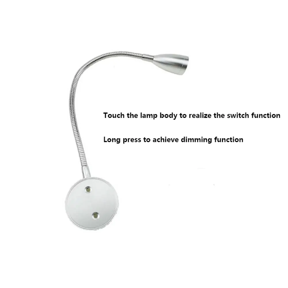 USB Port Touch Stepless Dimming LED Bedside Reading Wall Lamp 12V 24V Hose Spotlight Can Be Used In Bedroom, Study, Living Room modern wall lights